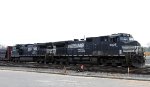 NS 9028 & 9960 will lead train E25 out of the yard